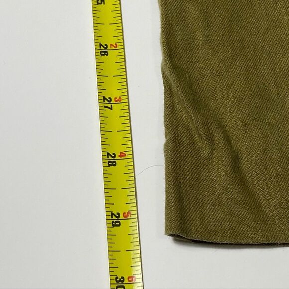 Cabi Charlie Linen / Lyocell Blend Olive Green Wide Leg Trouser Pants Women's 8 - Picture 2 of 14